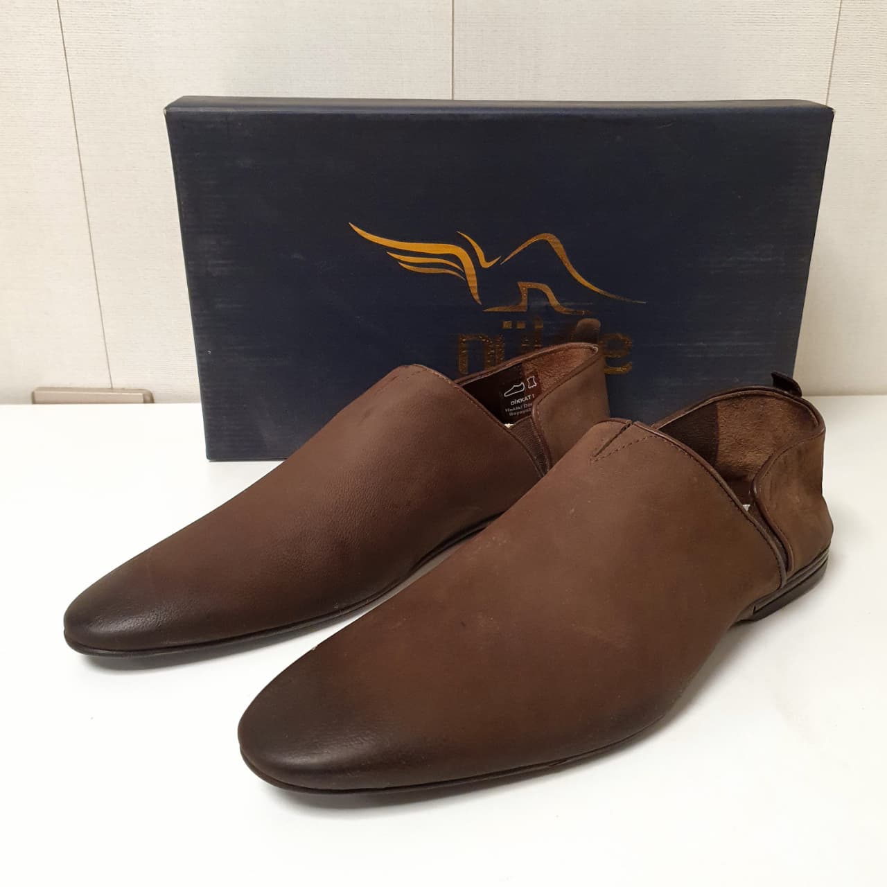 Hand Made Turkish Leather Dark Brown Shoes Art#0091