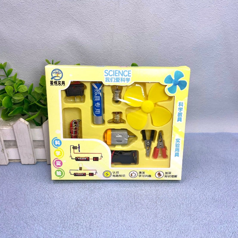 School Student Circuit Science Experiment Kit Fan Light Bulb Electromagnetic Effect Experiment Device DIY Educational