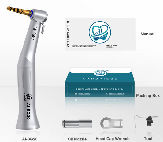 Dental surgery Implant handpiece 20:1 reduction contra angle low speed push SG20