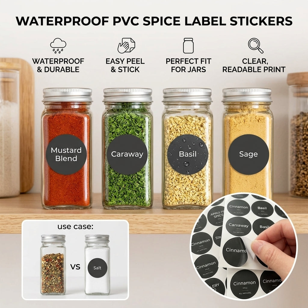 Spice Box Label Sticker, 121170
