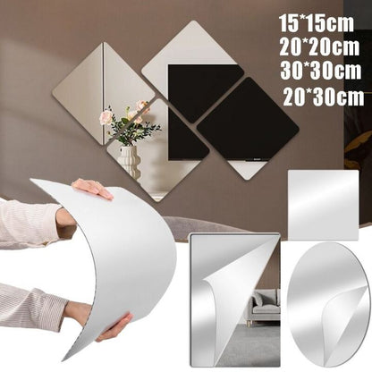 Flexible Acrylic Wall Mirror Sticker Sheet (30x40 cm)