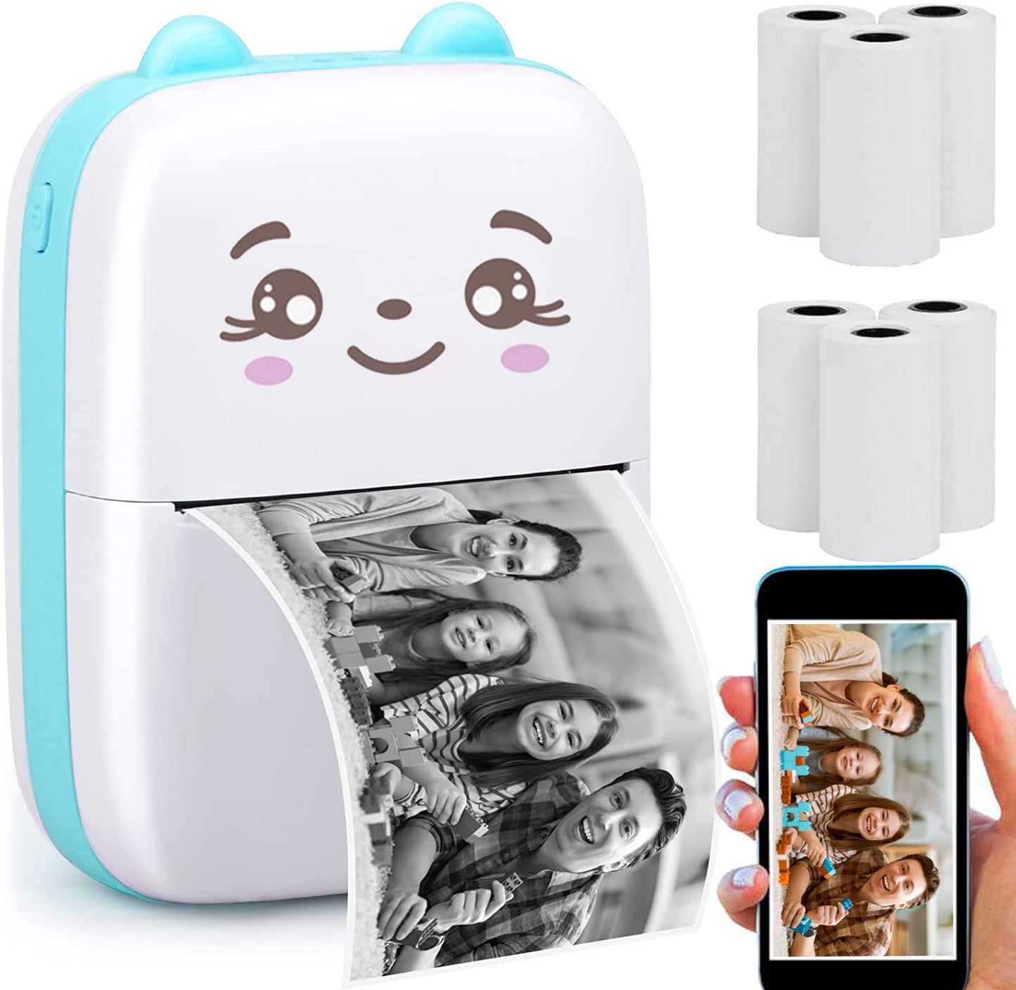 Mini Portable Thermal Pocket Printer - Bluetooth Wireless Inkless