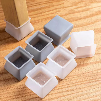4 Pcs Silicone Chair Leg Caps Floor Protectors
