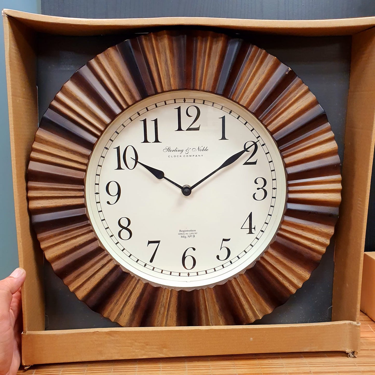 Wall Clock Wooden Style