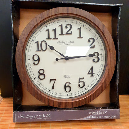 Round Clock Wooden Style 6831