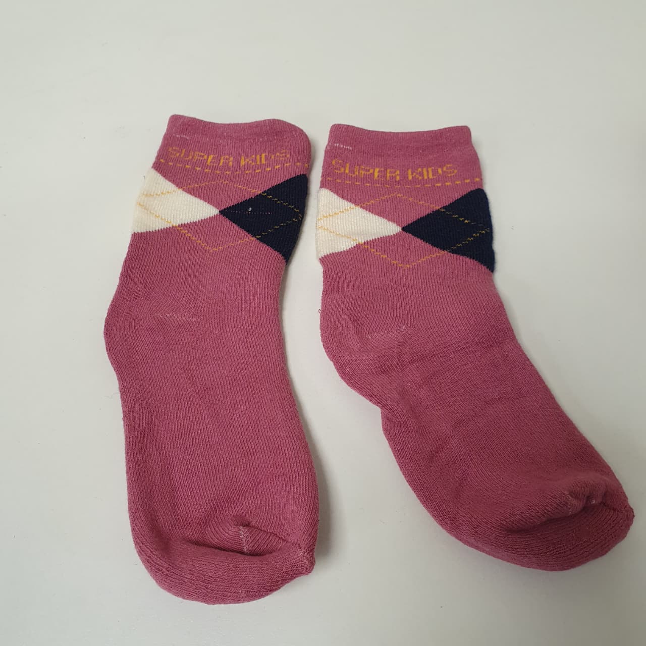 Pink Socks Check 5 to 10 yrs , Pack of 2 Pairs