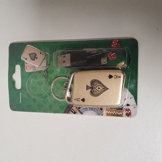 Poker Keychain Cigrete Lighter Rechargeable , 2