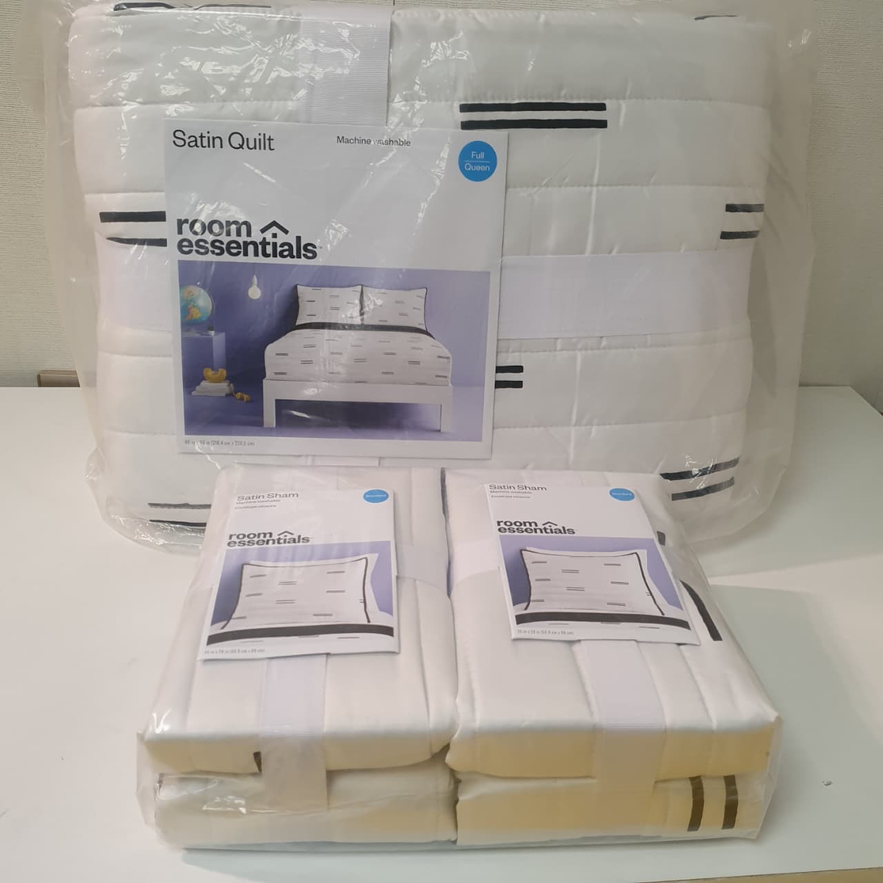 Satin Quilt Set Bedsheet 8889668