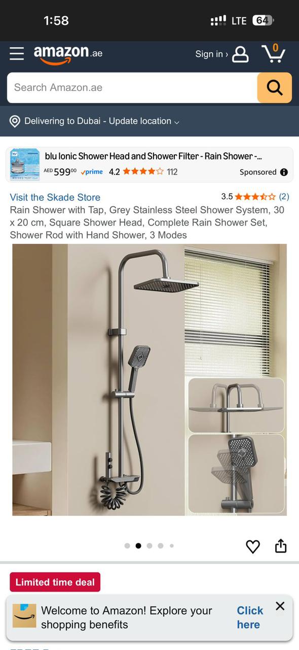Rain Shower with Tap Shower System
