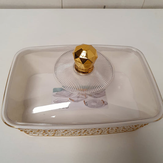 Acrylic  Serving Tray With Lid Box, 123d2