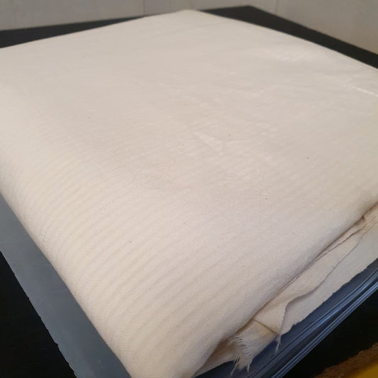 Summer Hand Made Gents Offwhite Line  Fabric, 52720