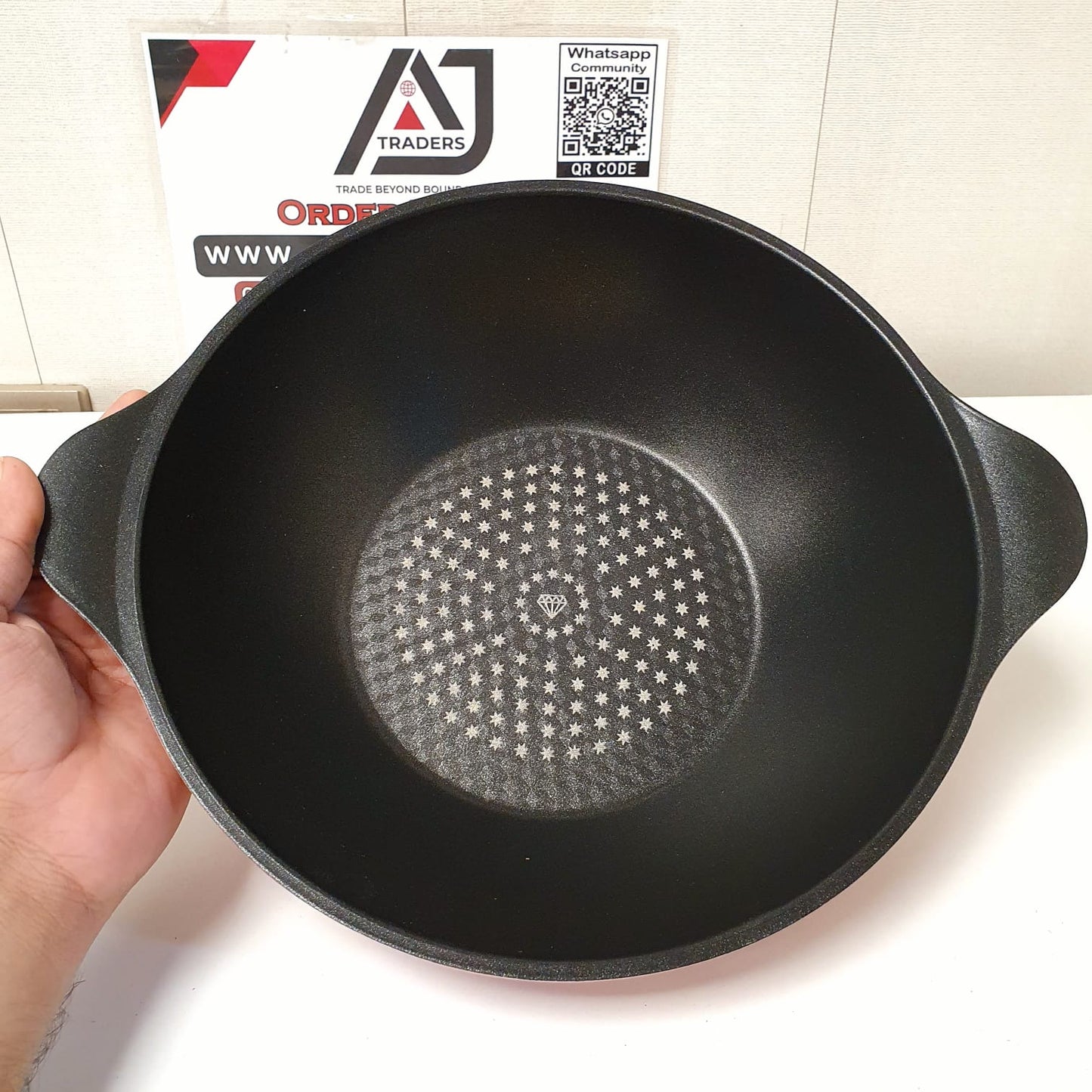 ILO Korean Die Cast Aluminum Non Stick Cookware Set  28cm Frypan, Grill Pan & Wok (3-Piece)