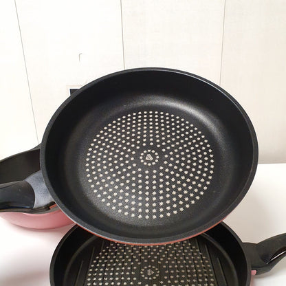 ILO Korean Die Cast Aluminum Non Stick Cookware Set  28cm Frypan, Grill Pan & Wok (3-Piece)
