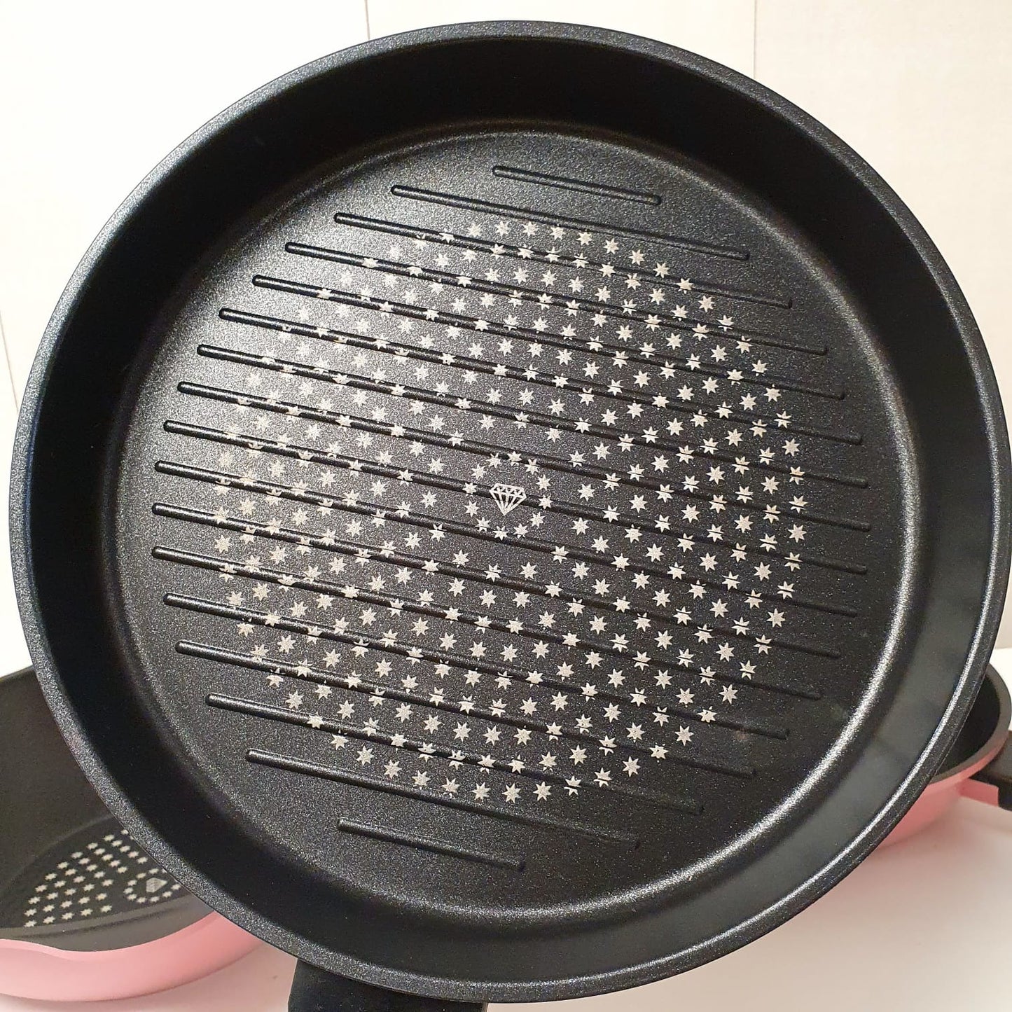 ILO Korean Die Cast Aluminum Non Stick Cookware Set  28cm Frypan, Grill Pan & Wok (3-Piece)