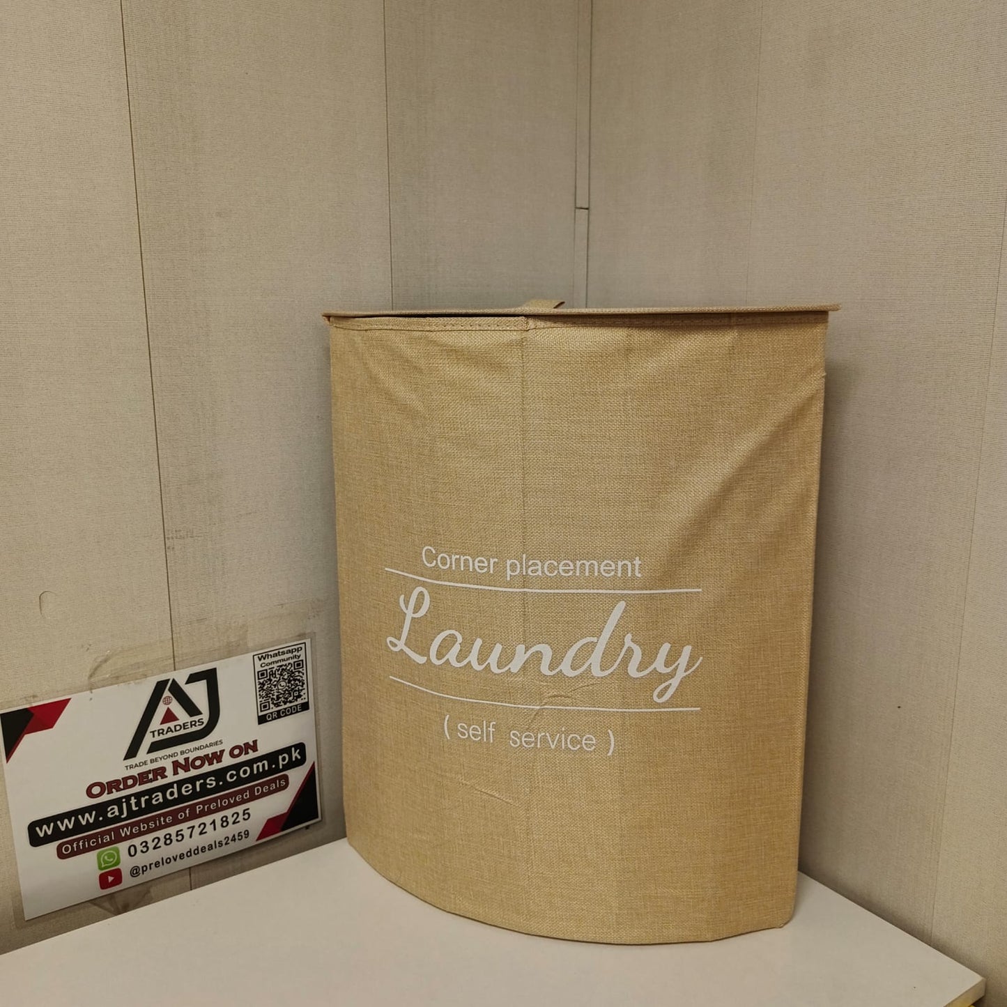 Corner Placement Laundry Basket, 33050