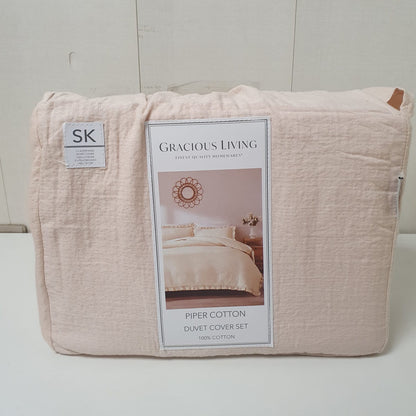 Gracious Living Piper Coton Duver Set Pink , 1