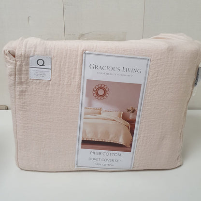 Gracious Living Piper Coton Duver Set Pink , 1