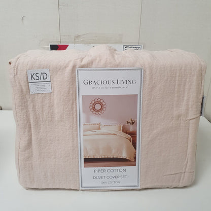 Gracious Living Piper Coton Duver Set Pink , 1