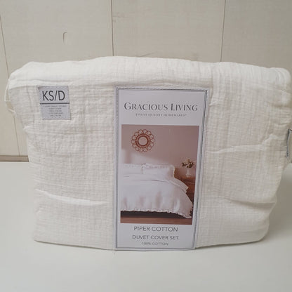 King Gracious Living Piper Cotton Duvet Set , 1