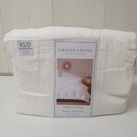 King Gracious Living Piper Cotton Duvet Set , 1