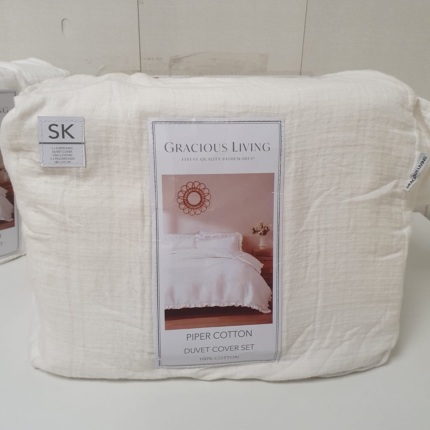 King Gracious Living Piper Cotton Duvet Set , 1