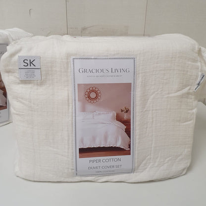 King Gracious Living Piper Cotton Duvet Set , 1
