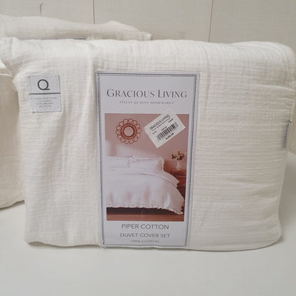 King Gracious Living Piper Cotton Duvet Set , 1