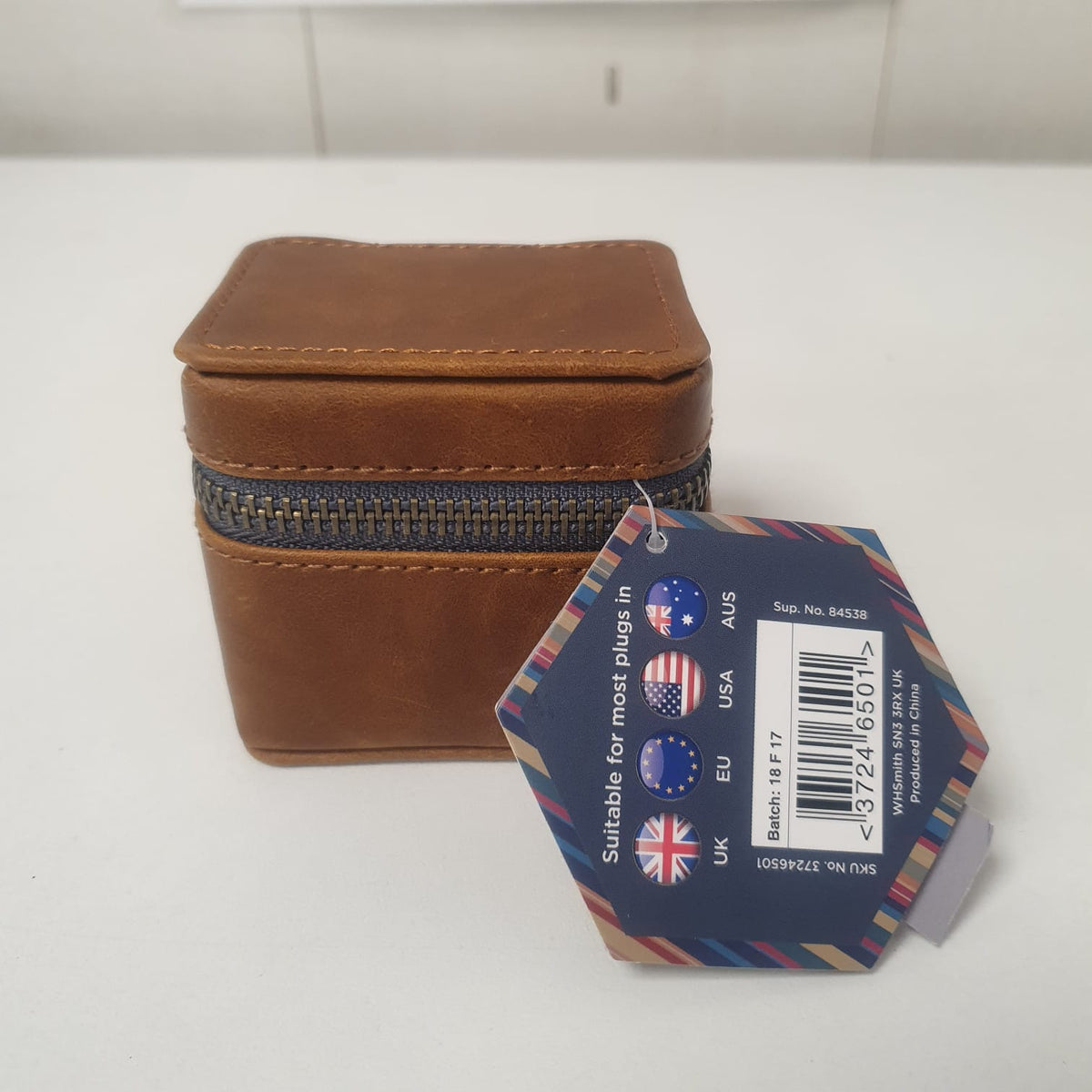 Travel Adapter With Leather Pouch , 756665