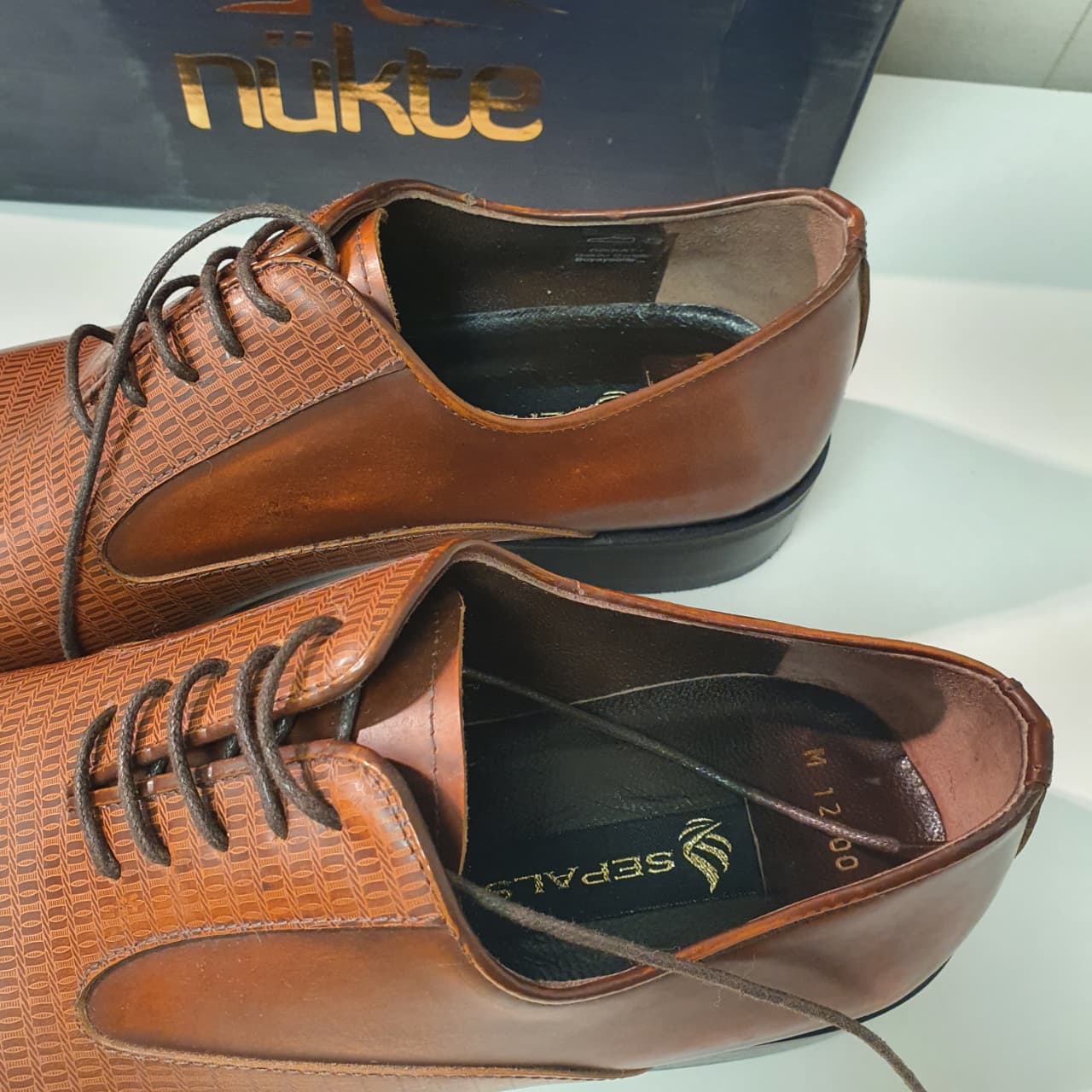 Hand Made Shoes Leather Turkish by Sepals Brown Art #0048