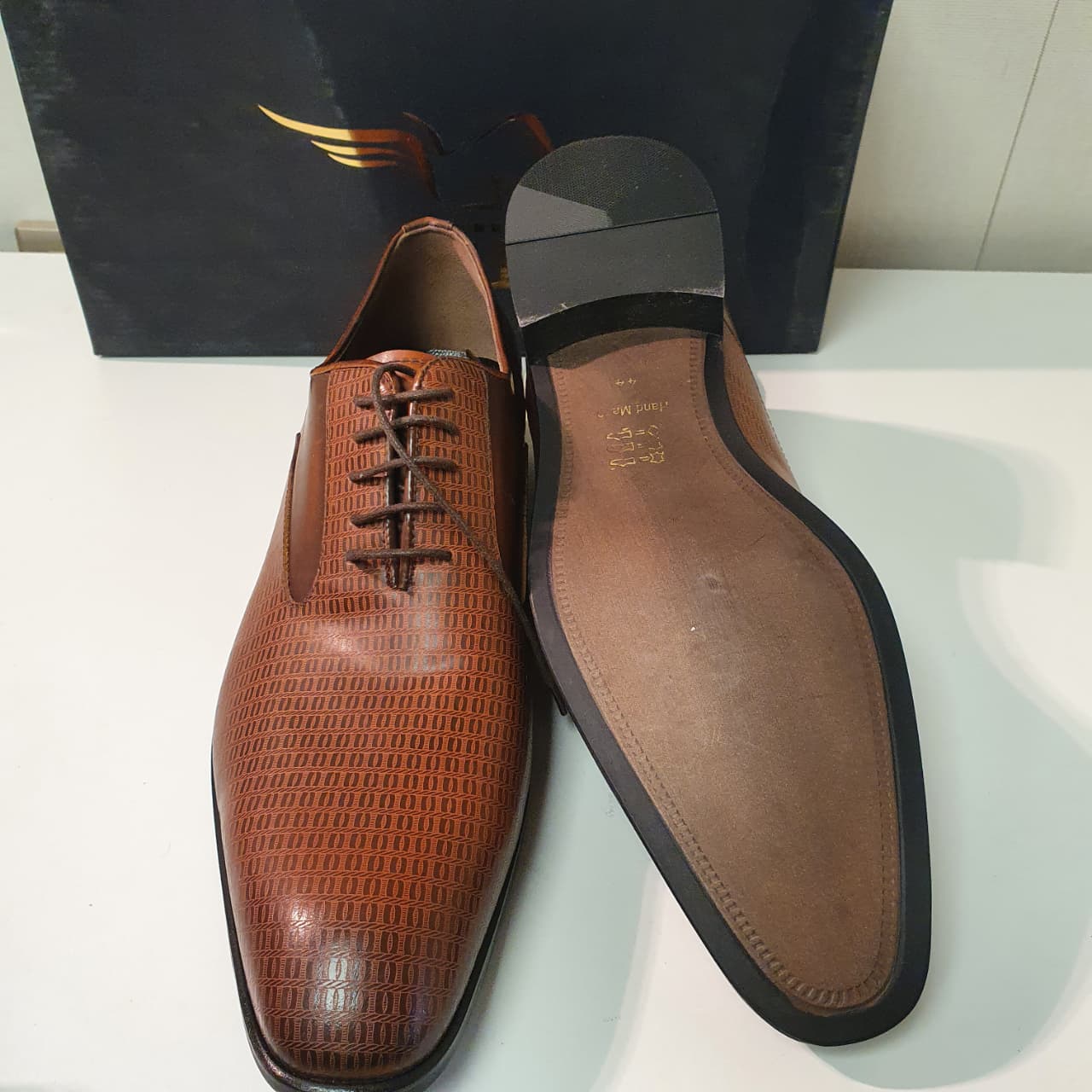 Hand Made Shoes Leather Turkish by Sepals Brown Art #0048