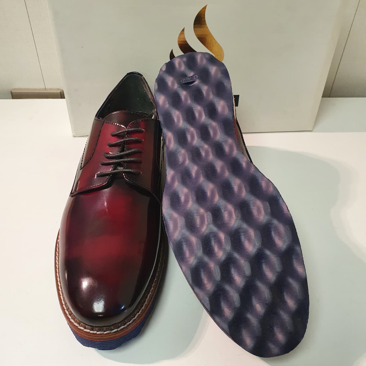 Orthopedic Medicated Turkish Shoes Maroon Black  Art # 0040