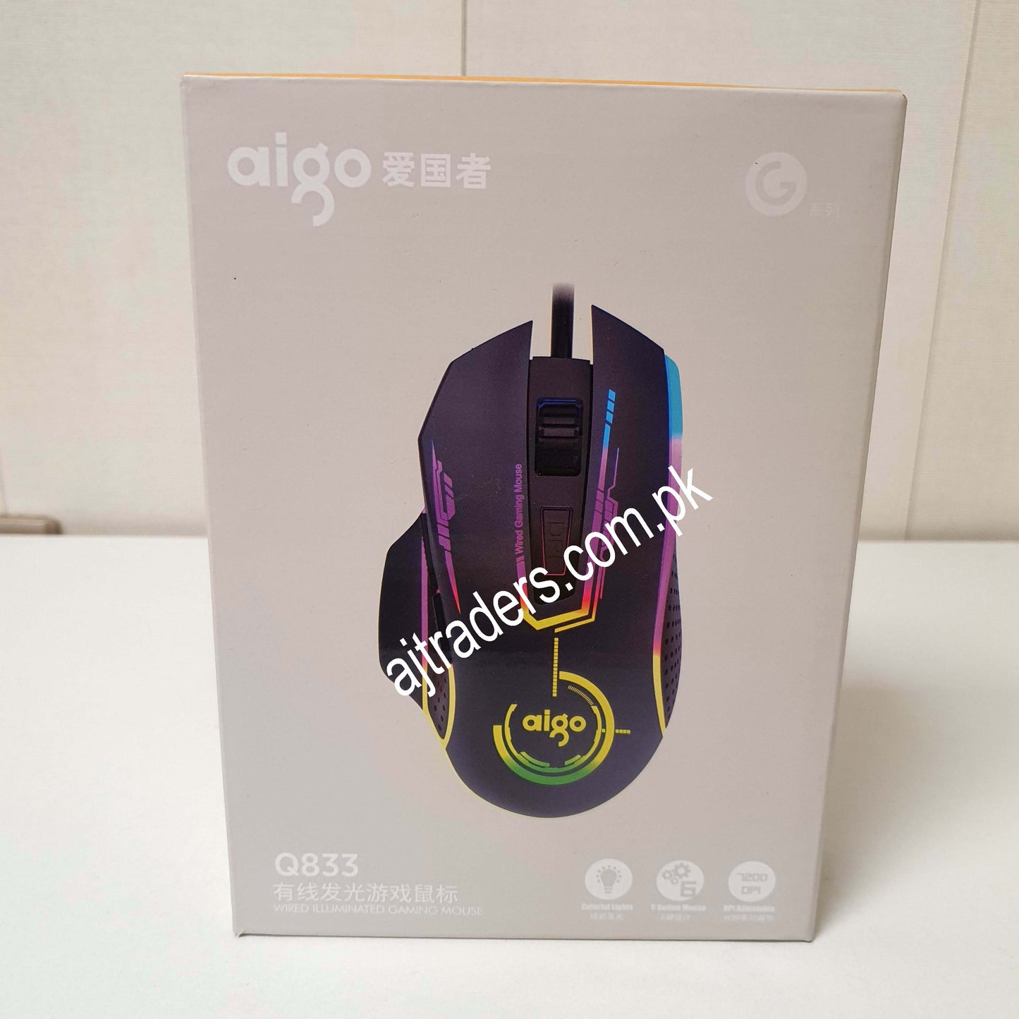 Aigo q833 Gaming RGB mouse, 13650