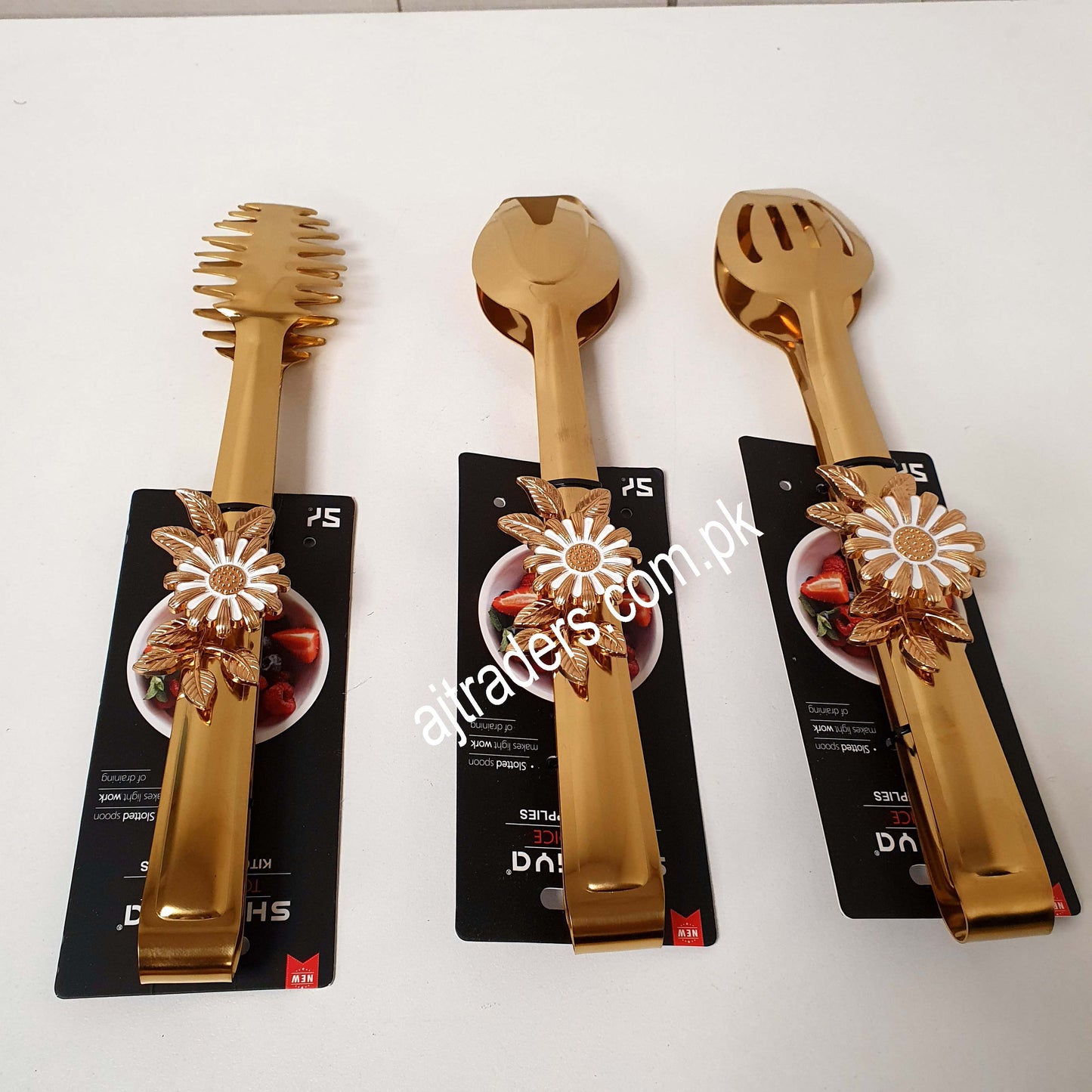 Golden Serving Tong Floral Style, 31150