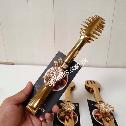 Golden Serving Tong Floral Style, 31150