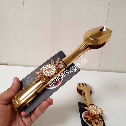 Golden Serving Tong Floral Style, 31150