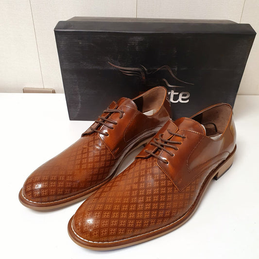 Mens Leather Nukte Turkish Hand Made Shoes Brown Art # 0017