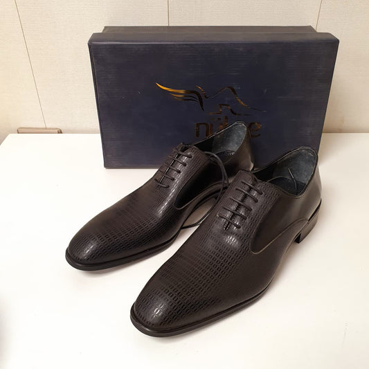 Hand Made Nukte Leather Shoes Black Art # 74, 12950