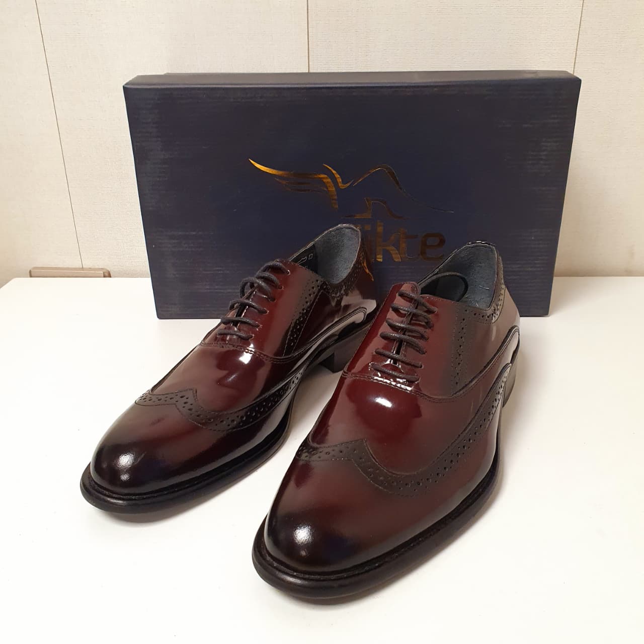 Vintage Antique Style Hand Made Shoes Maroon Black art # 76, 12950