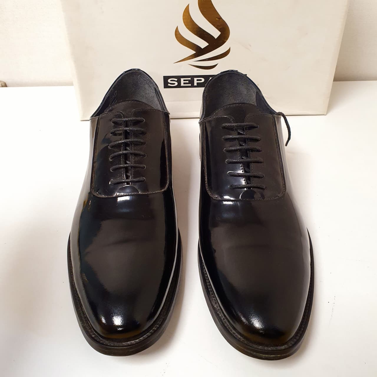Black Tessels Style Hand Made Leather Shoes by Seapals Art # 82, 12950