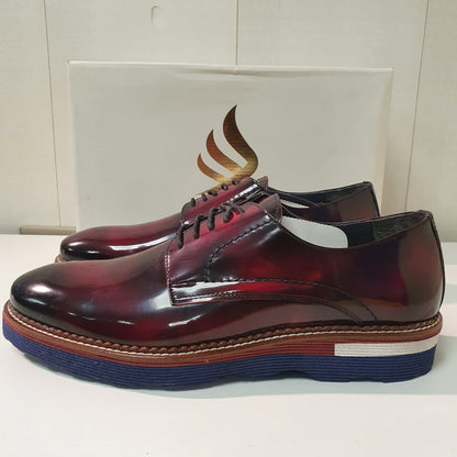 Orthopedic Medicated Turkish Shoes Maroon Black  Art # 0040