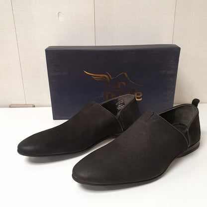 Hand Made Turkish Leather Black Shoes Art#0092