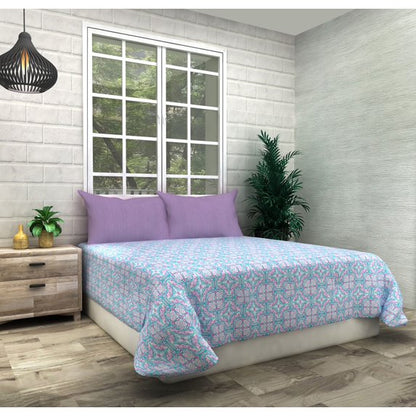 Etavoni Home Boxed Pack Bed sheet Grrn Purple, 4
