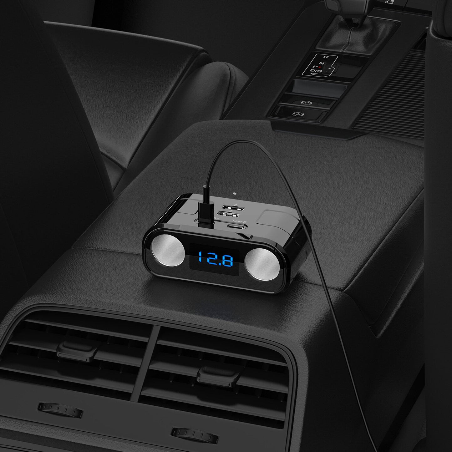 Elite Edge Fast USB C Car Charger - 3 Port Multi Device Adapter