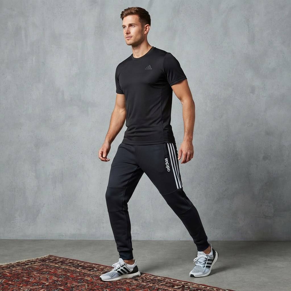 Adidas Blue Trouser White Lines, 4555