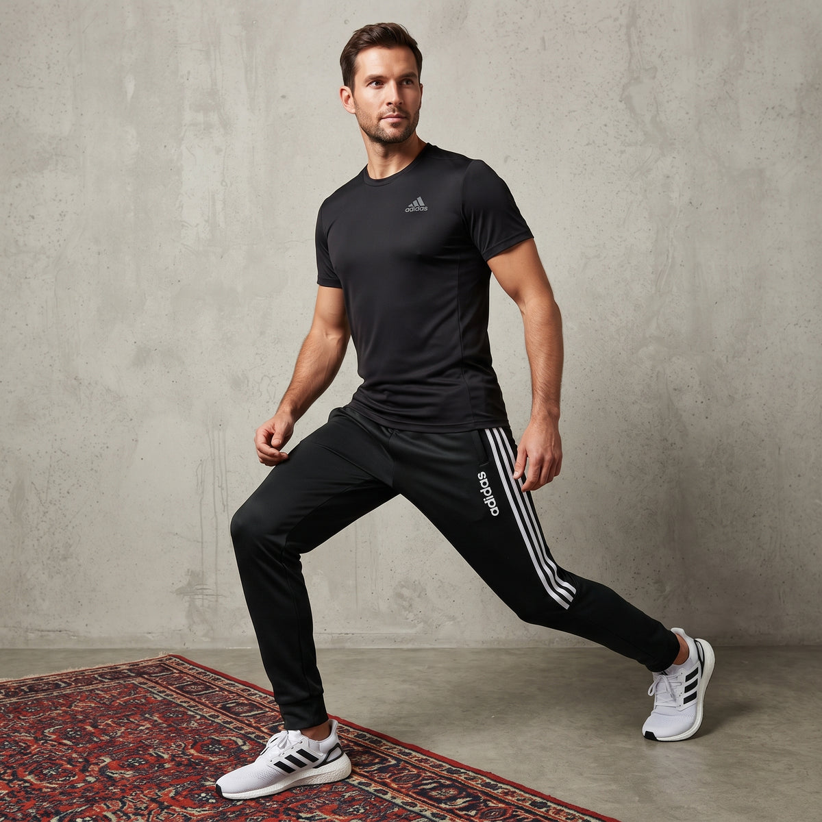 Adidas Black Trouser White Pocket, 355f