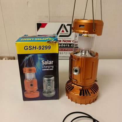 Solar Rechargable Fan + Light GSH 9299