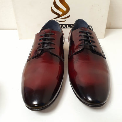 Seapals Maroon Black Leather Hand made Shoes Art # 71, 12950