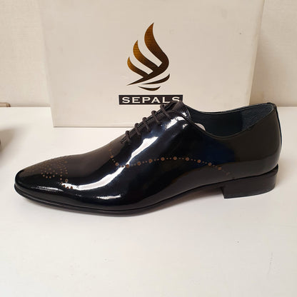 Seapals Black Design Leather Hand made Shoes Art # 72, 12950