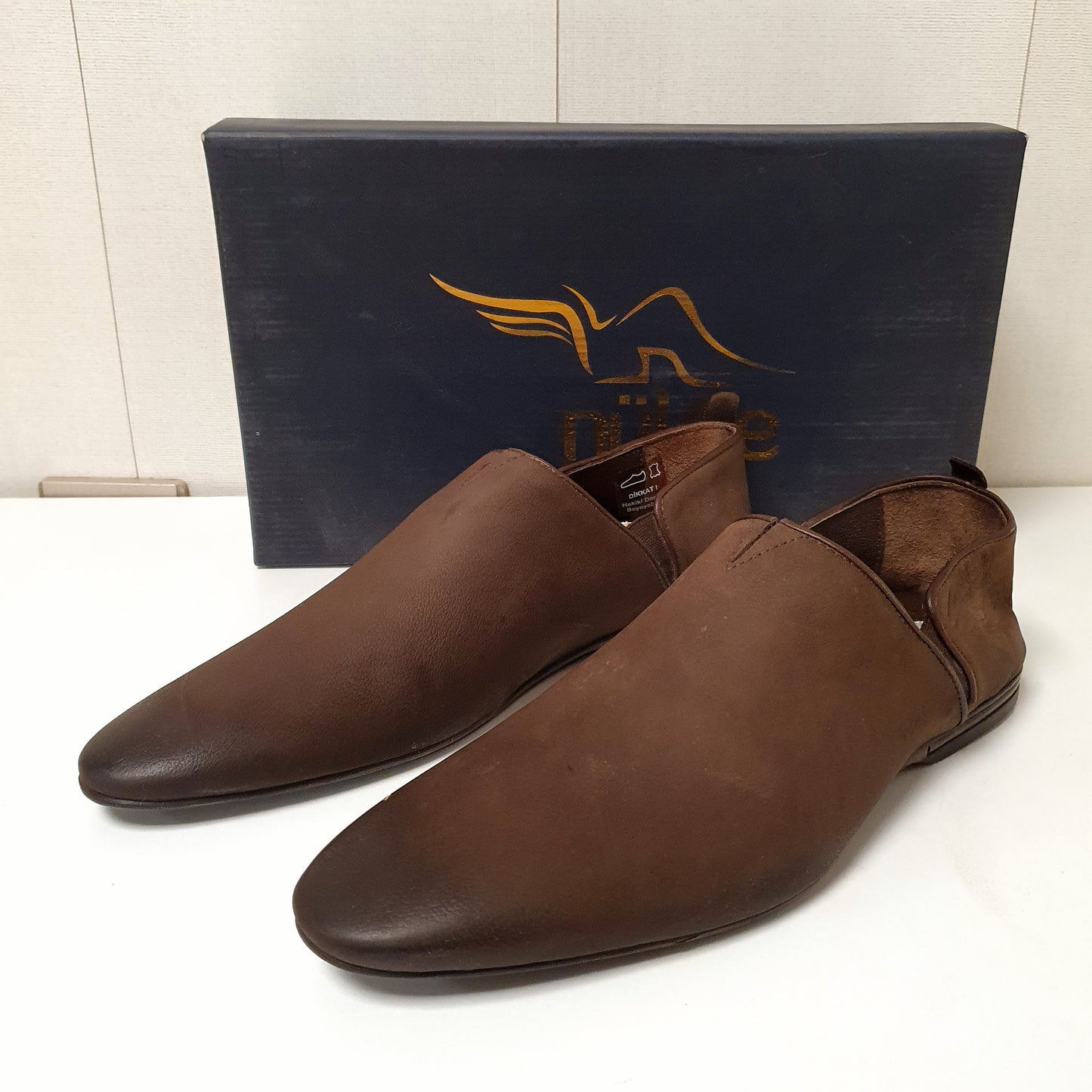 Hand Made Turkish Leather Dark Brown Shoes Art#0091