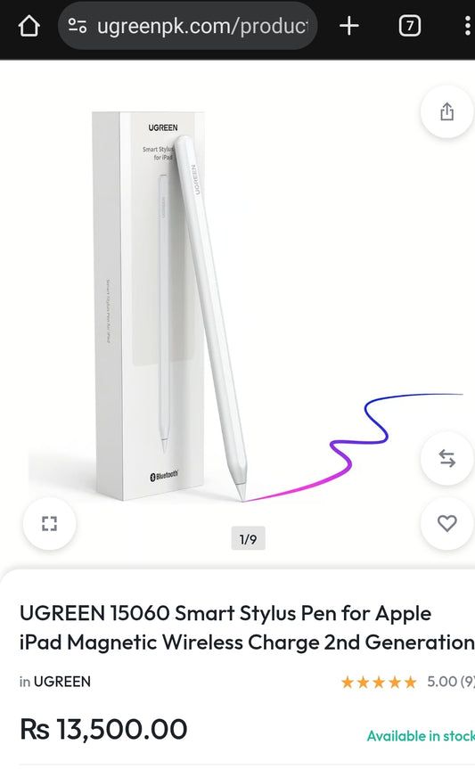 Ugreen Smart Stylus Pen for Ipads